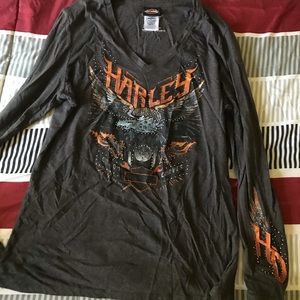 Long sleeve Harley top for ladies